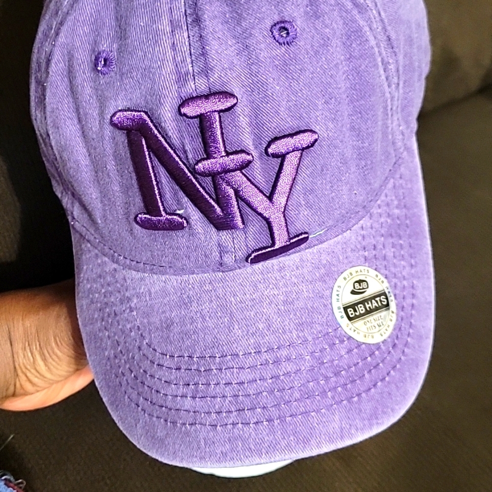 VINTAGE BJB Purple NY Purple Cap Sun Protector One size Fits All